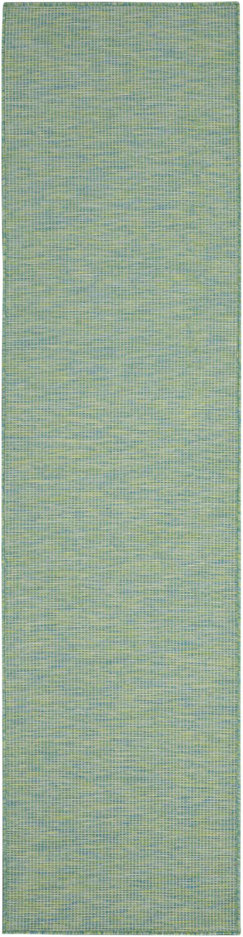 8' Blue Power Loom Runner Rug