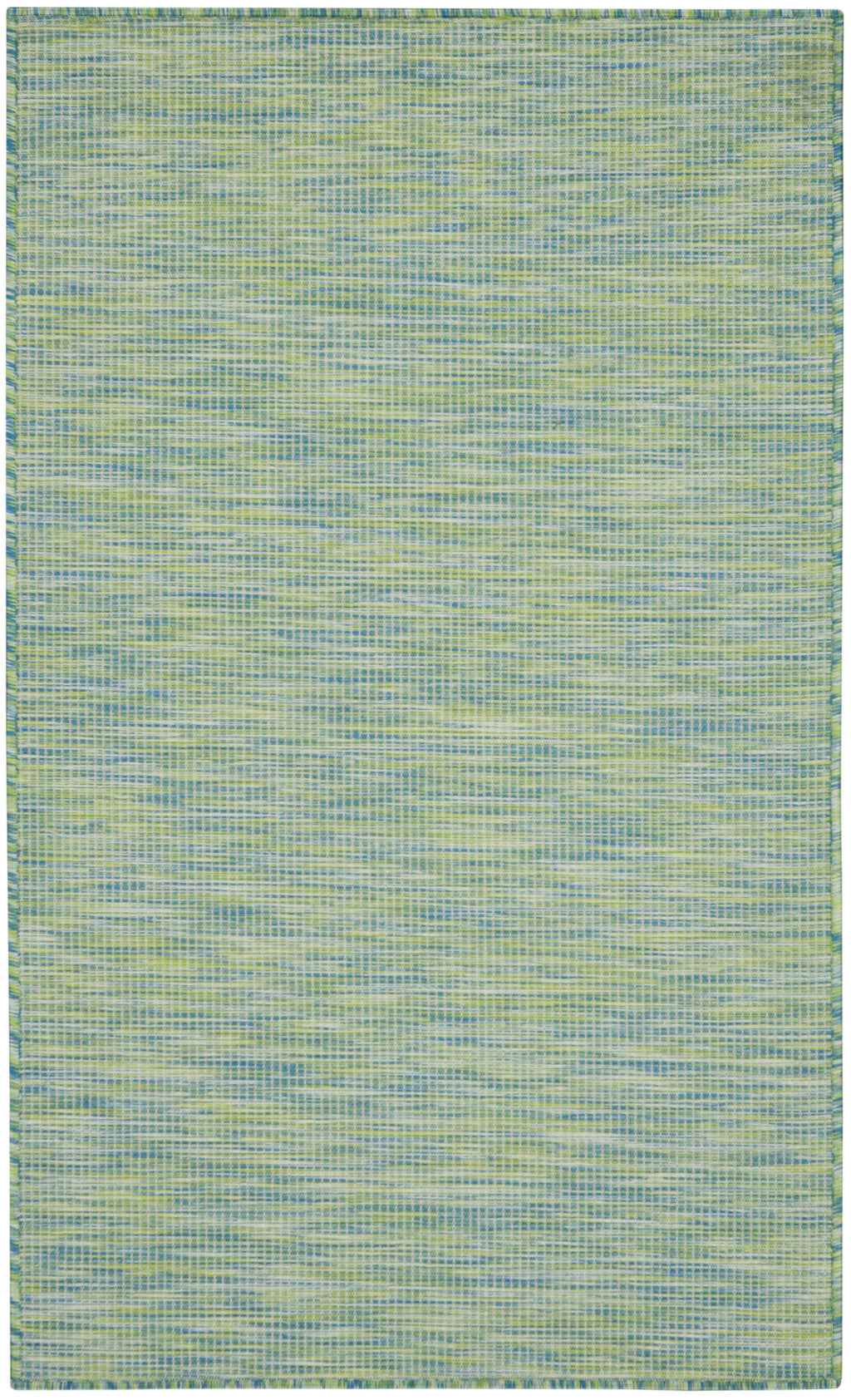 3' X 5' Blue And Green Indoor Outdoor Area Rug