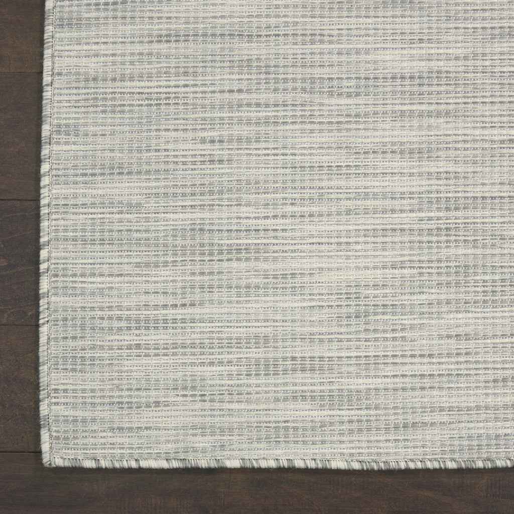 3' X 5' Light Gray And Ivory Indoor Outdoor Area Rug