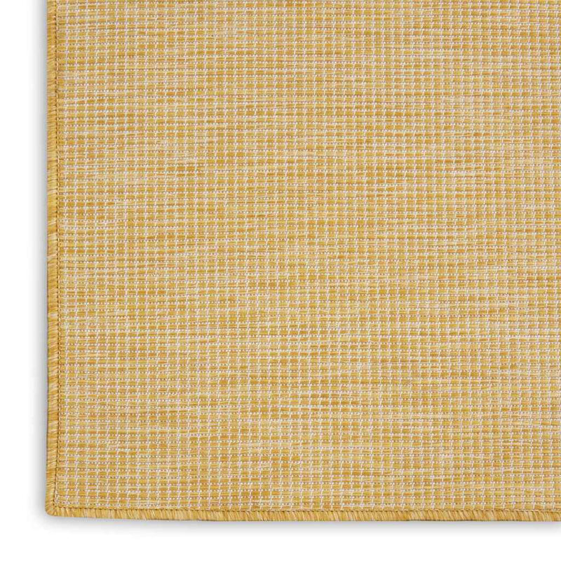 3' X 5' Yellow And Ivory Indoor Outdoor Area Rug