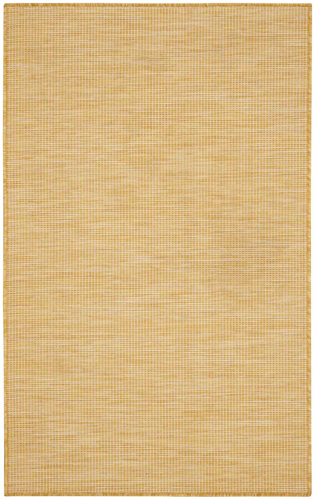 3' X 5' Yellow And Ivory Indoor Outdoor Area Rug