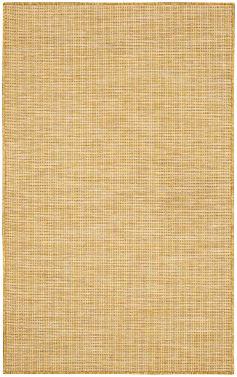3' X 5' Yellow And Ivory Indoor Outdoor Area Rug