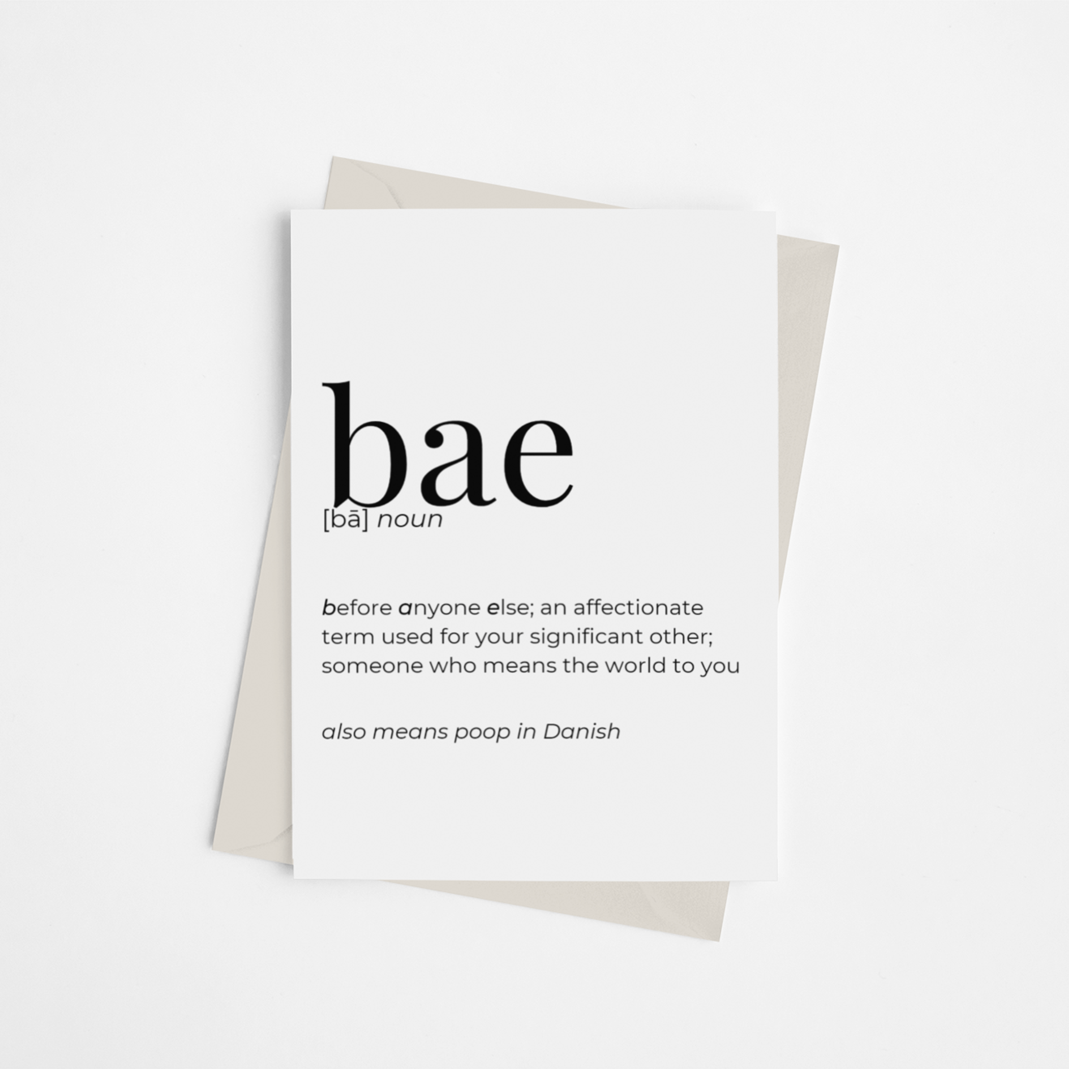 Bae - Greeting Card/Wall Art Print - Home Decor
