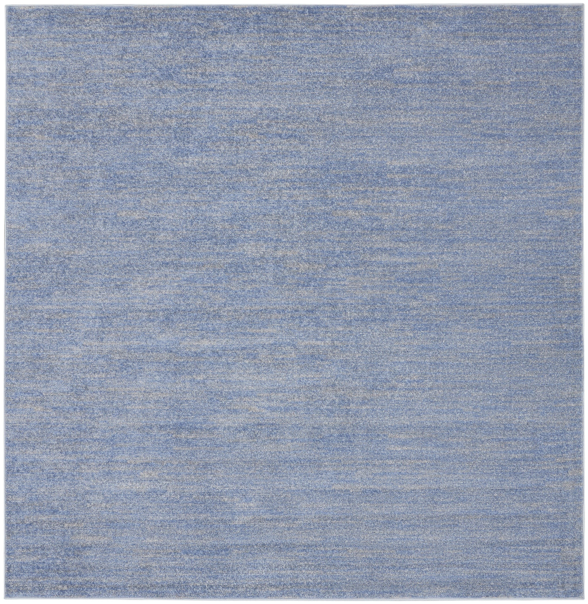 7' Blue And Gray Square Indoor Outdoor Area Rug - Outdoor