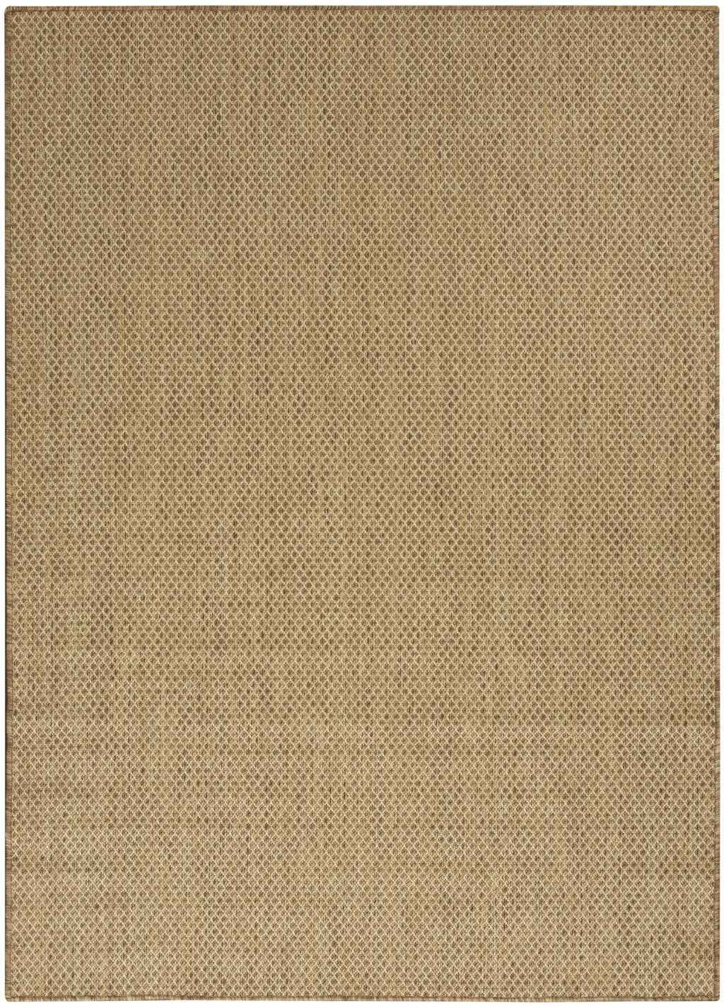 6' X 9' Tan And Brown Geometric Indoor Outdoor Area Rug