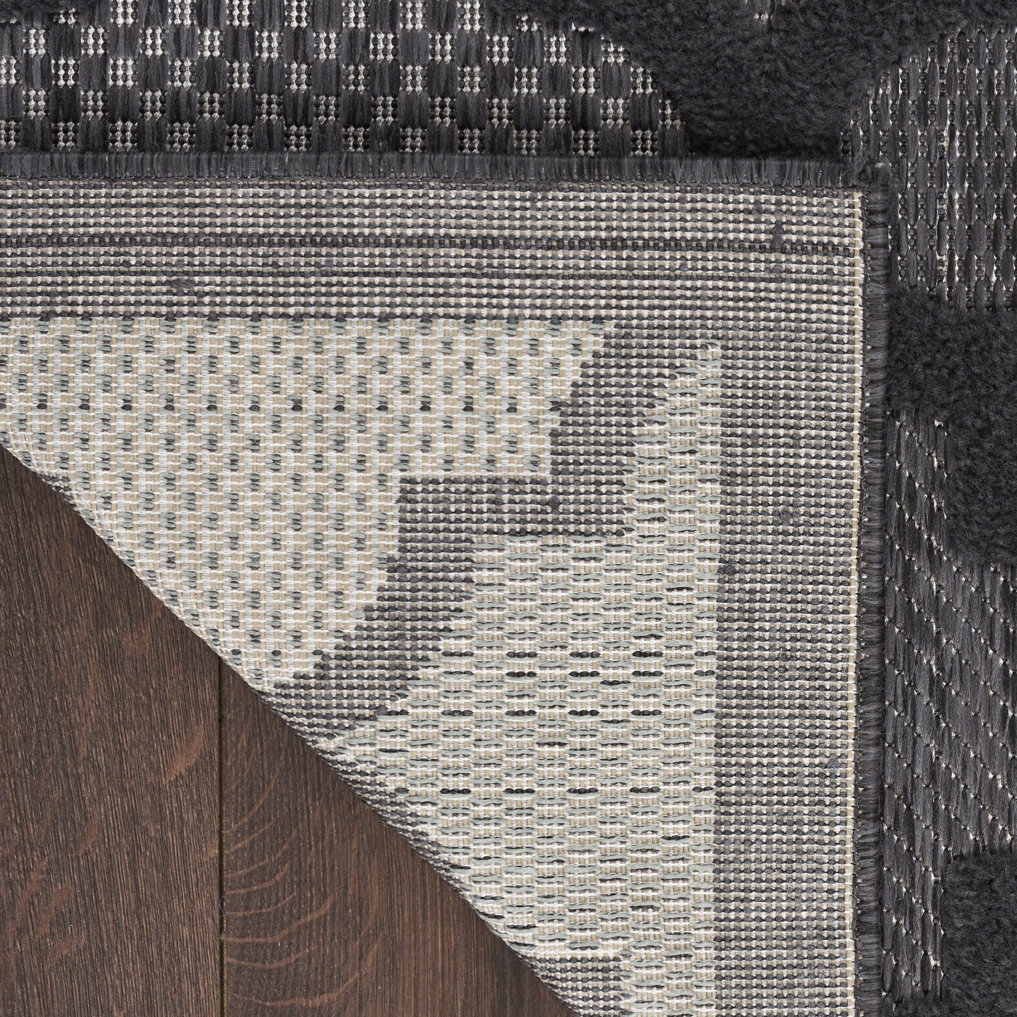 6' X 9' Charcoal and Gray Indoor Outdoor Area Rug - Outdoor