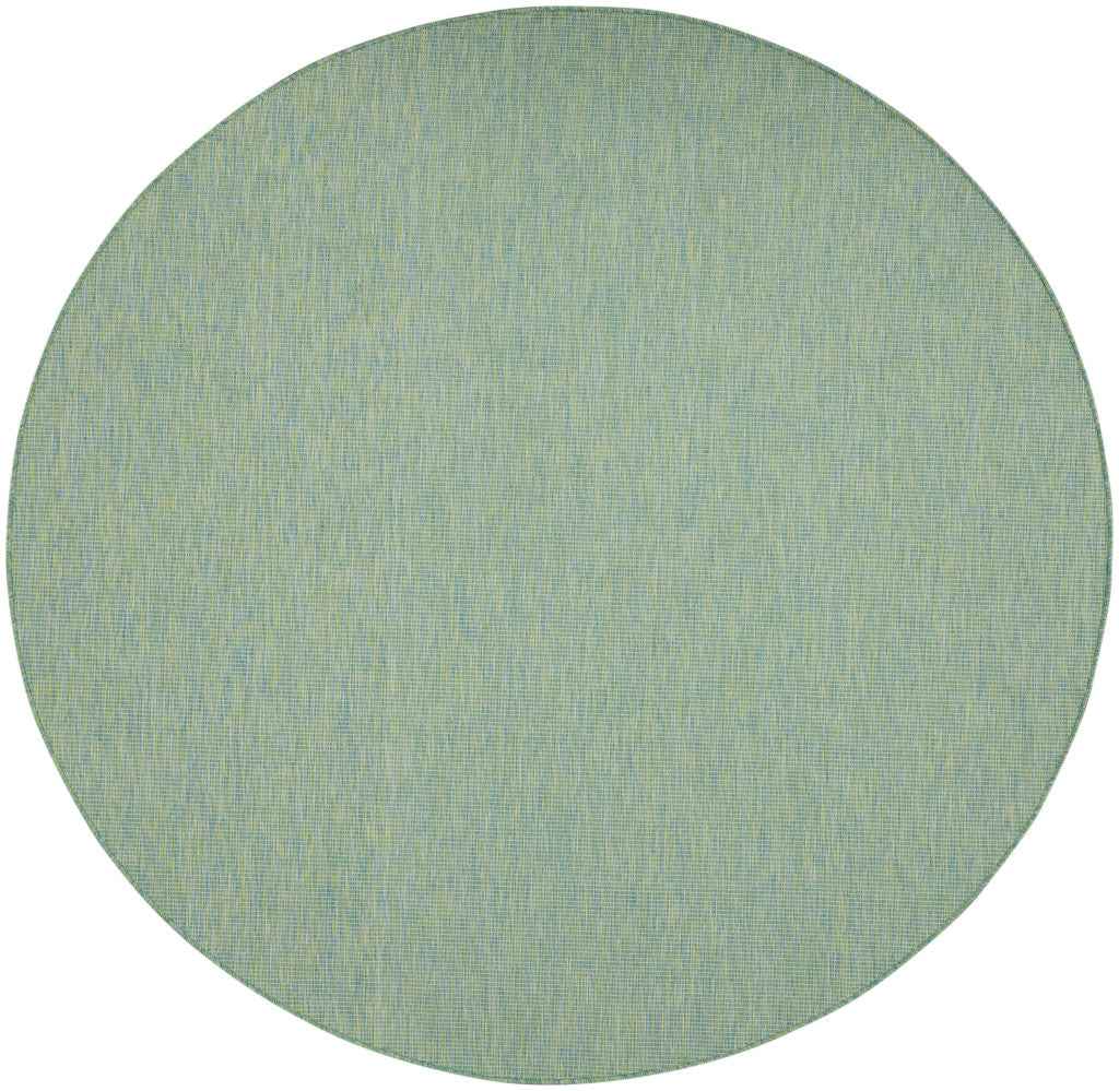 8' Blue Round Indoor Outdoor Area Rug