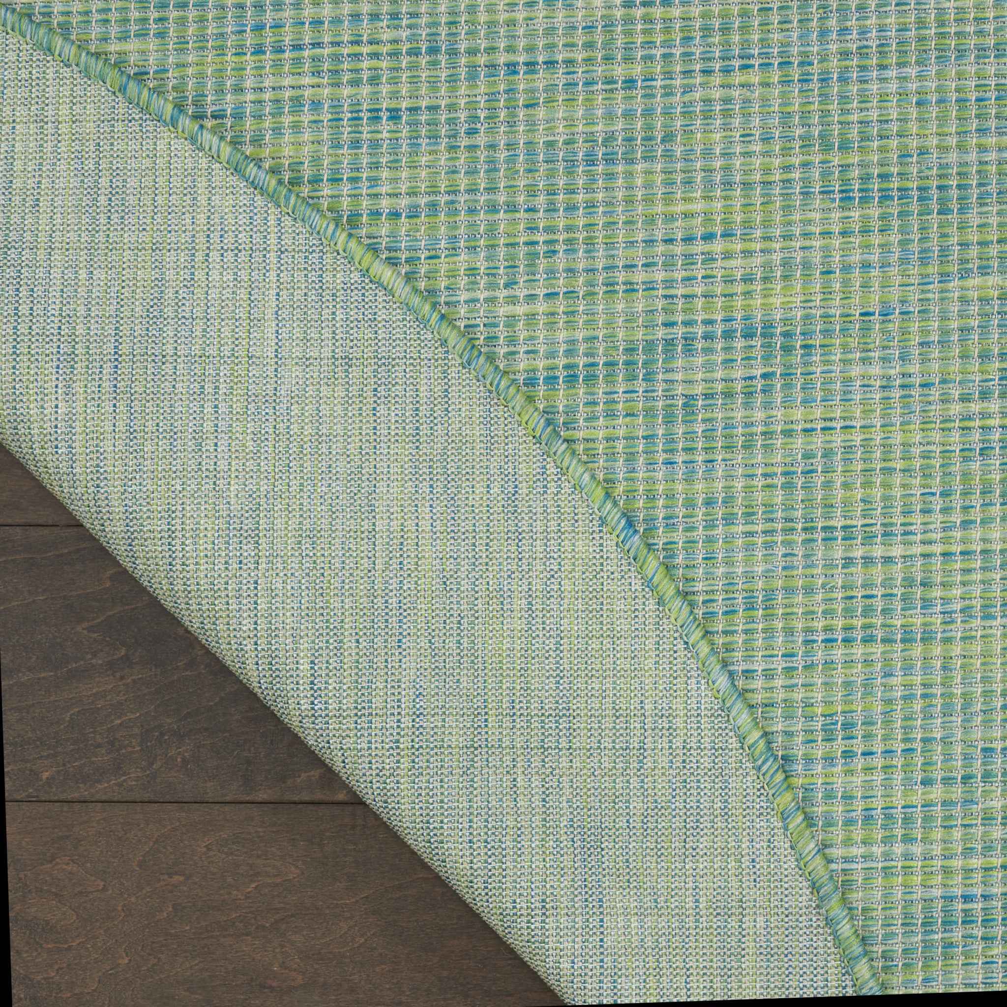 8' Blue Round Indoor Outdoor Area Rug