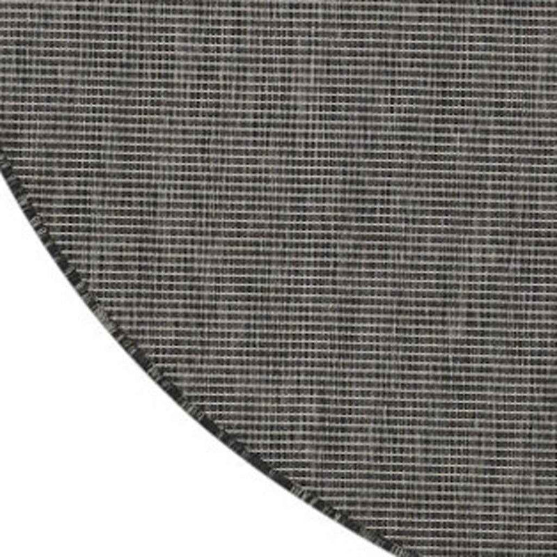 6' Charcoal Round Power Loom Area Rug