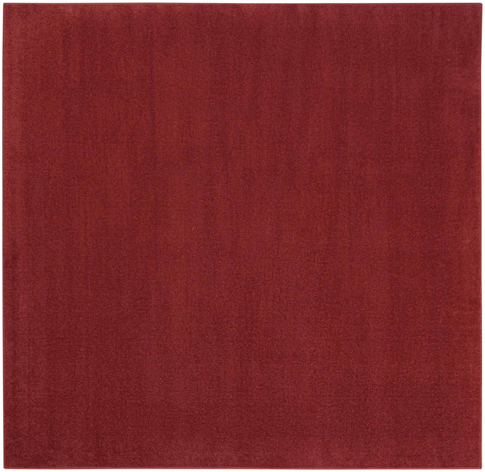 7' Brick Red Square Indoor Outdoor Area Rug - Outdoor
