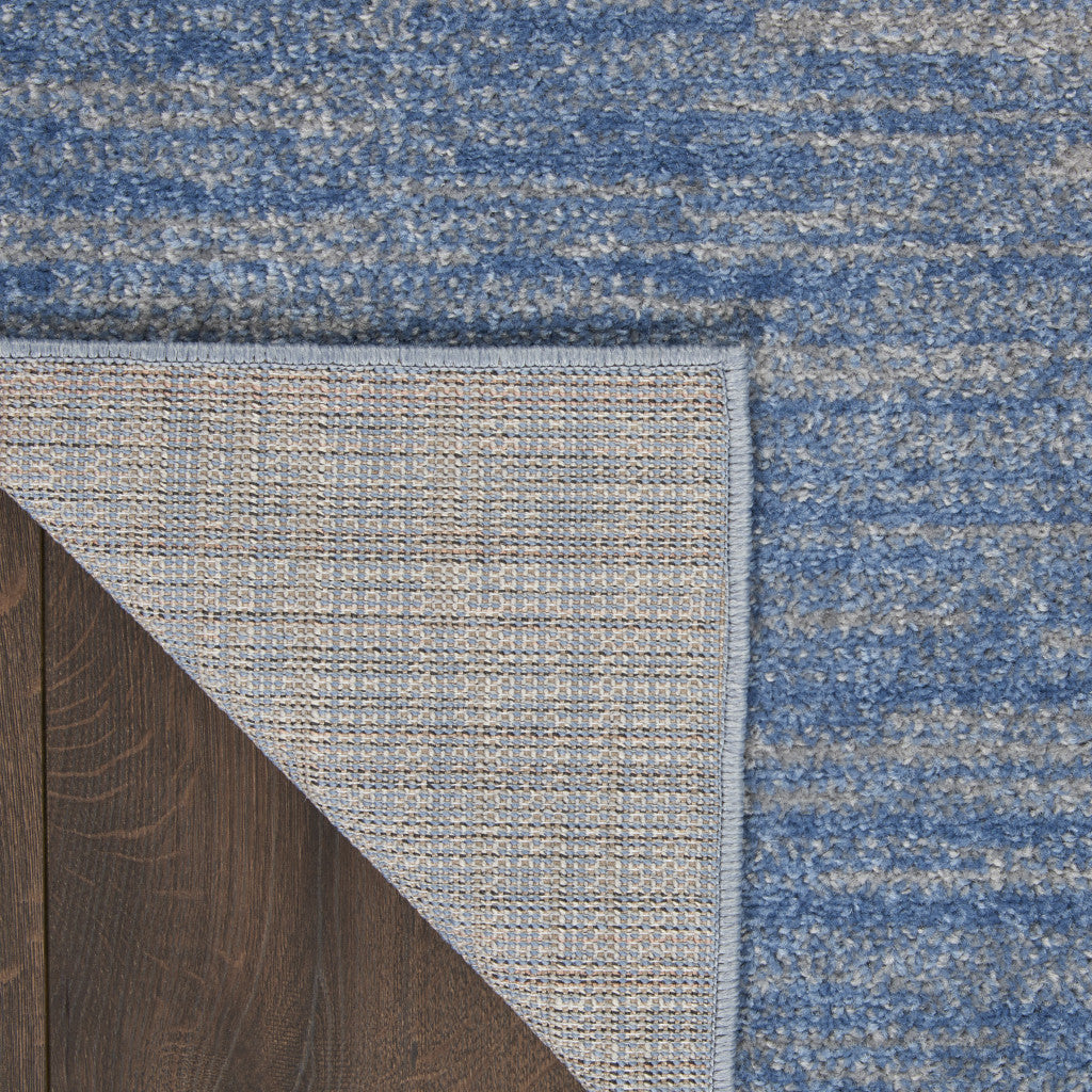 8' X 10' Blue And Gray Indoor Outdoor Area Rug - Outdoor