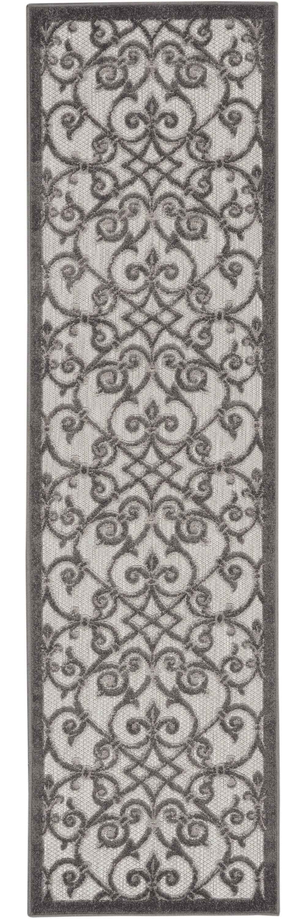 6' Gray Indoor Outdoor Area Rug