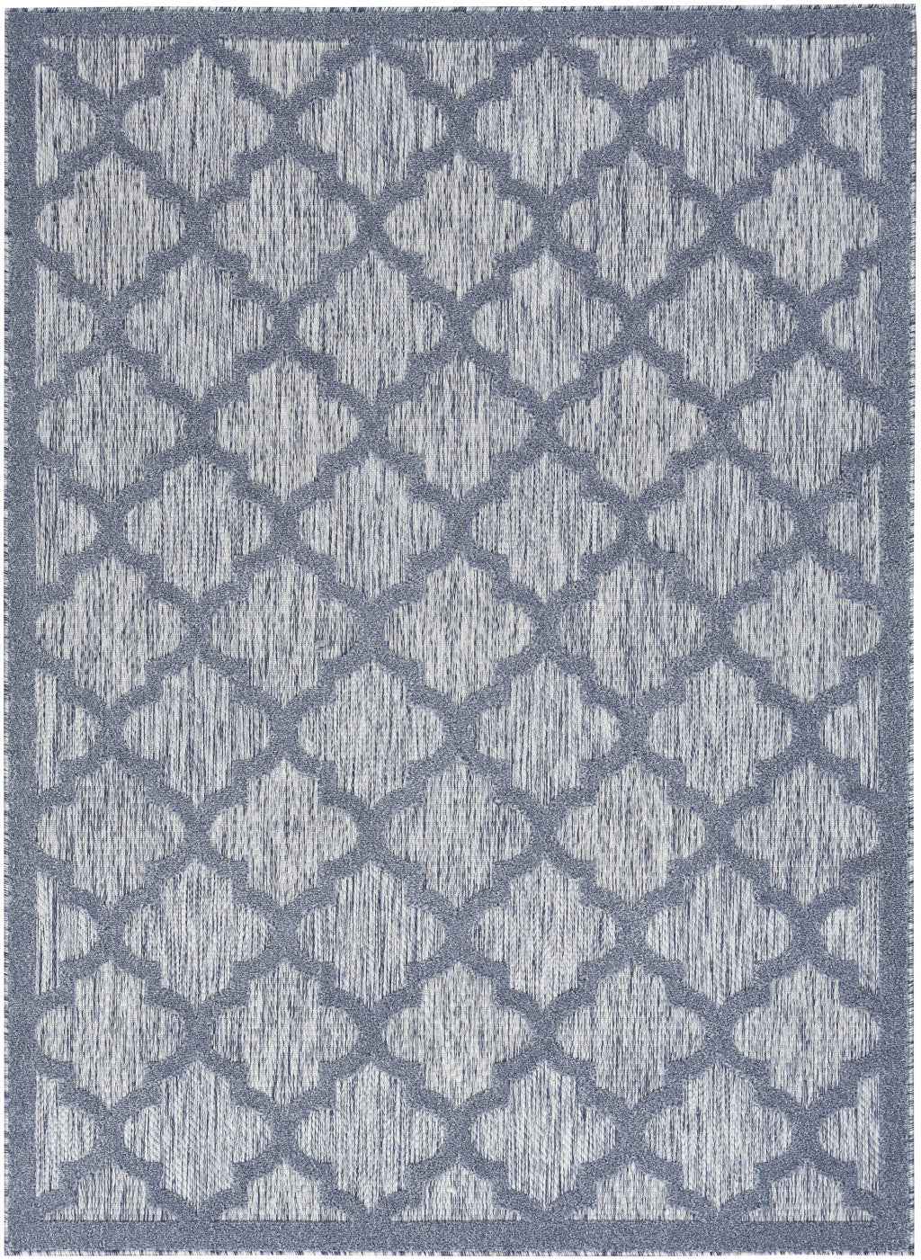 5' X 7' Denim Blue Indoor Outdoor Area Rug