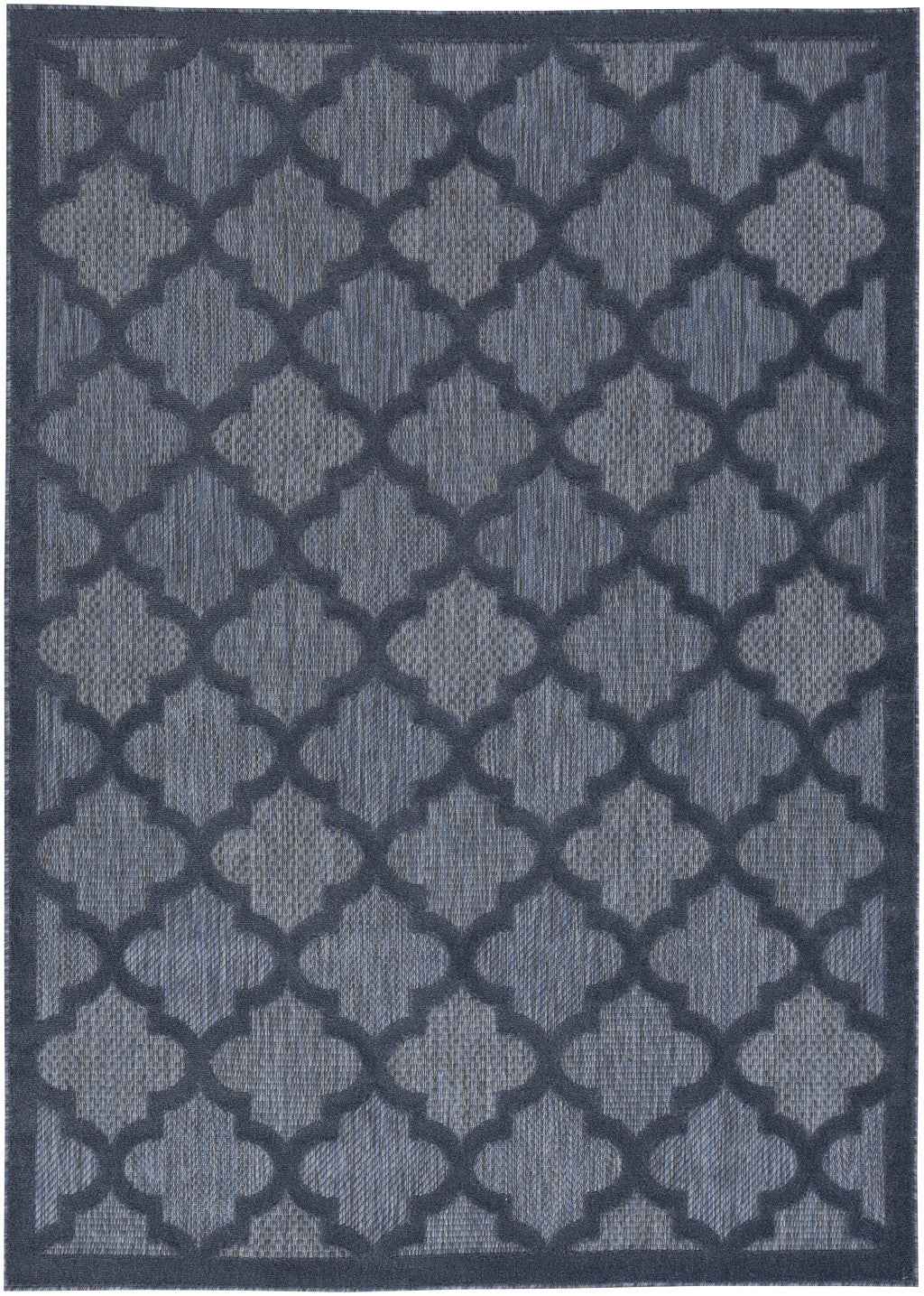 4' X 6' Blue Indoor Outdoor Area Rug