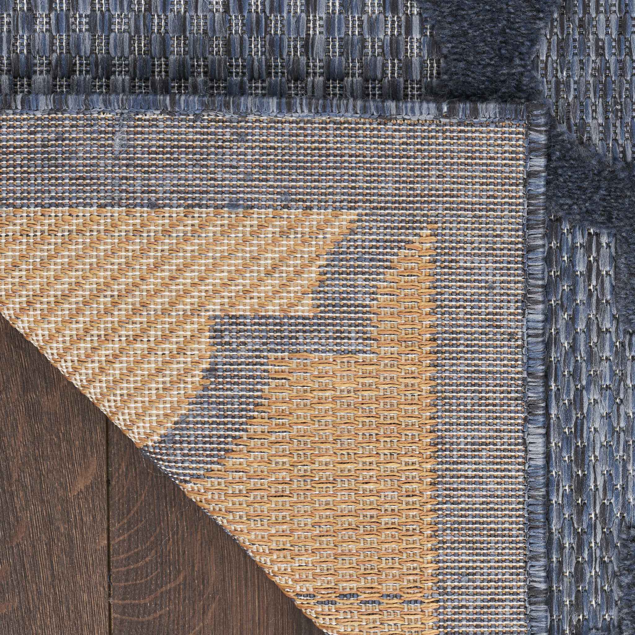 4' X 6' Blue Indoor Outdoor Area Rug