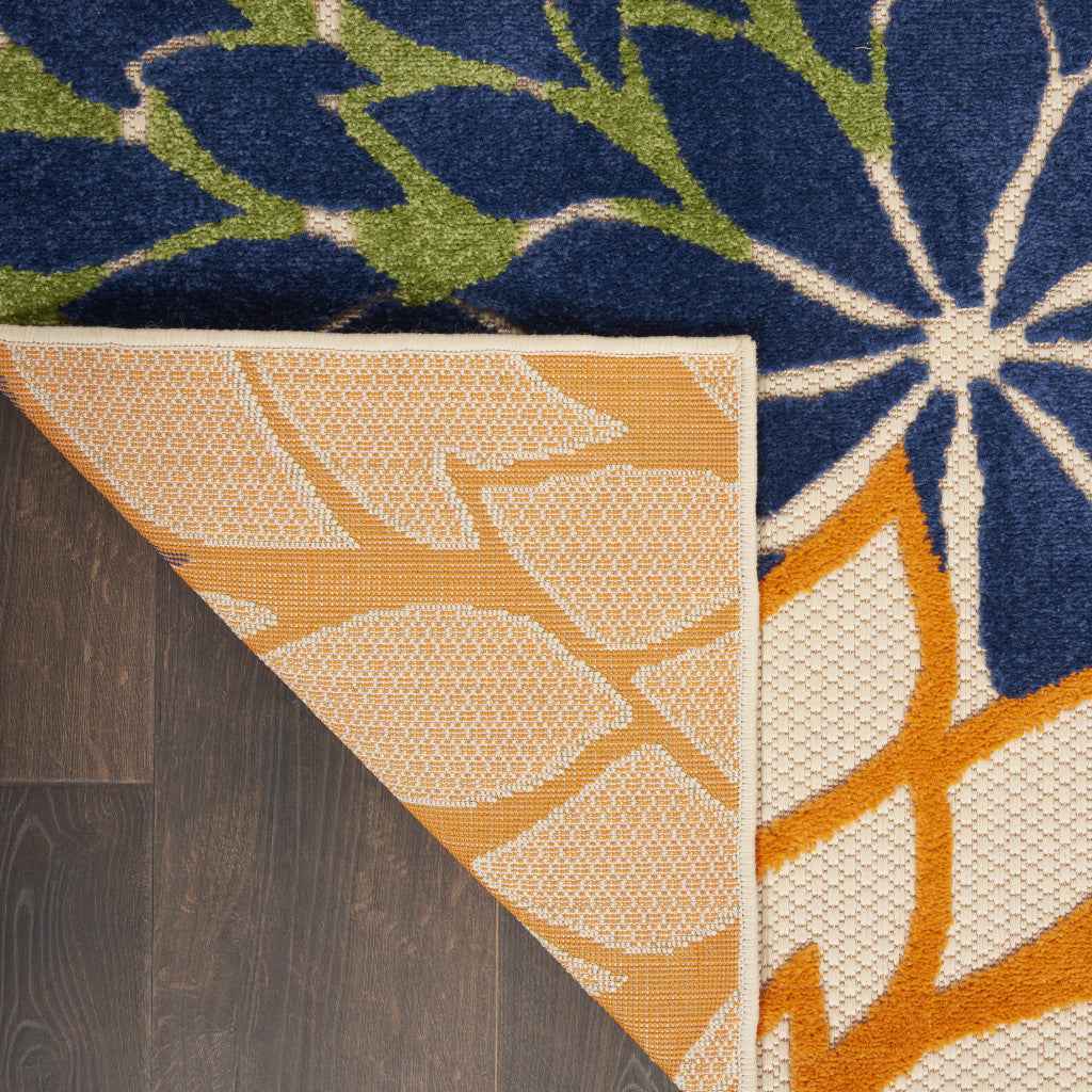 12' X 15' Blue And Green Indoor Outdoor Area Rug