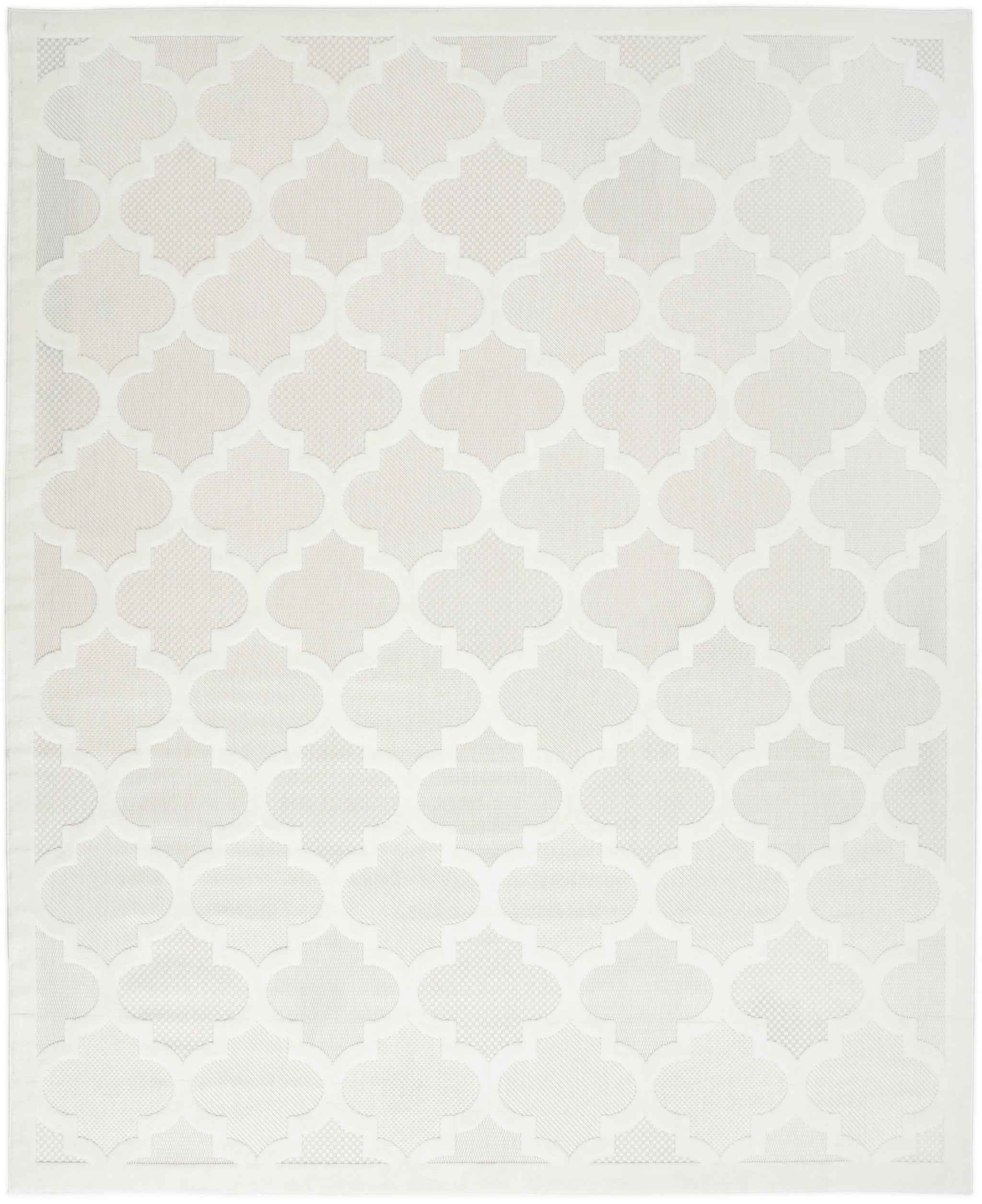 8' X 10' Cream Indoor Outdoor Area Rug