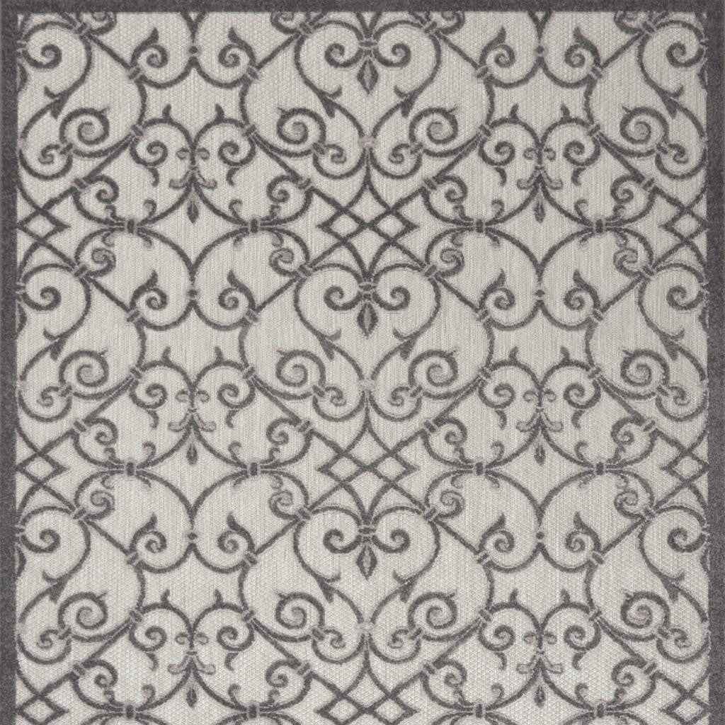4' X 6' Gray Indoor Outdoor Area Rug