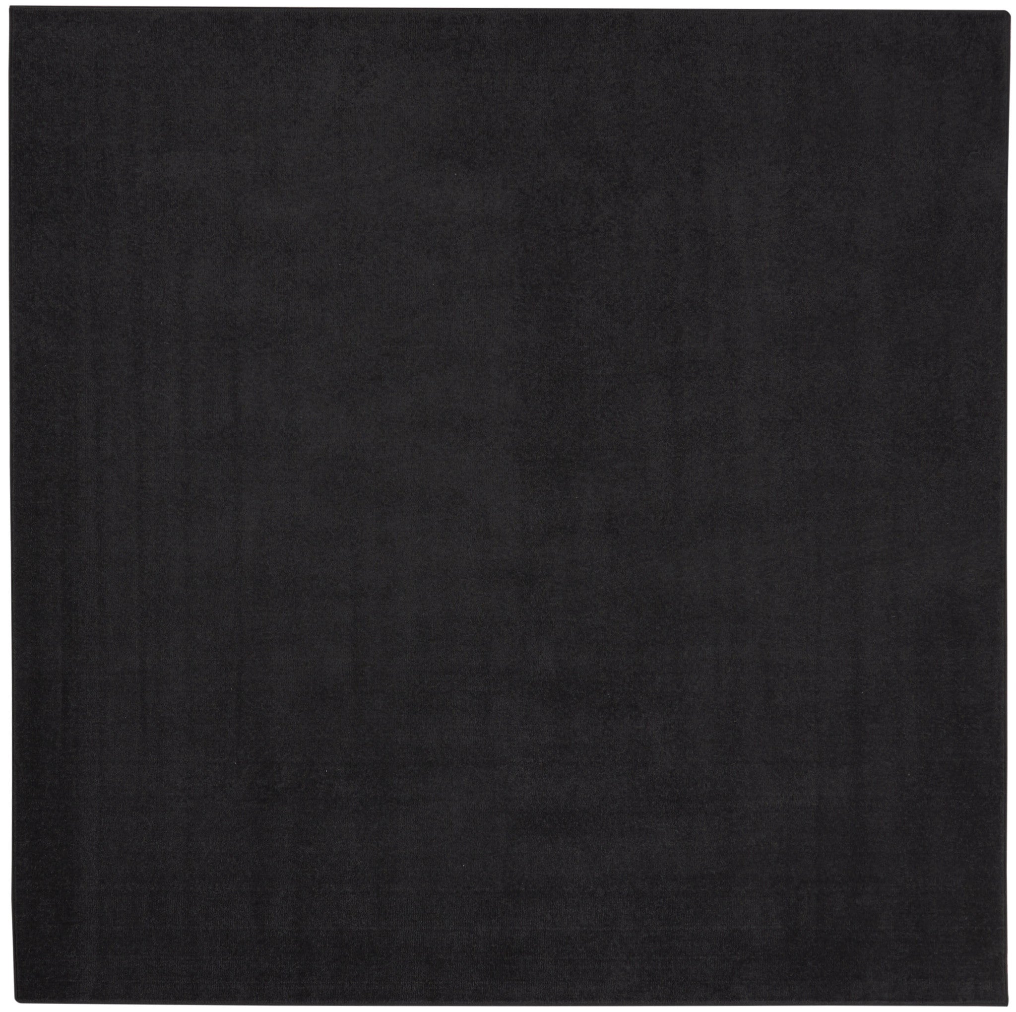 7' Black Square Indoor Outdoor Area Rug - Outdoor