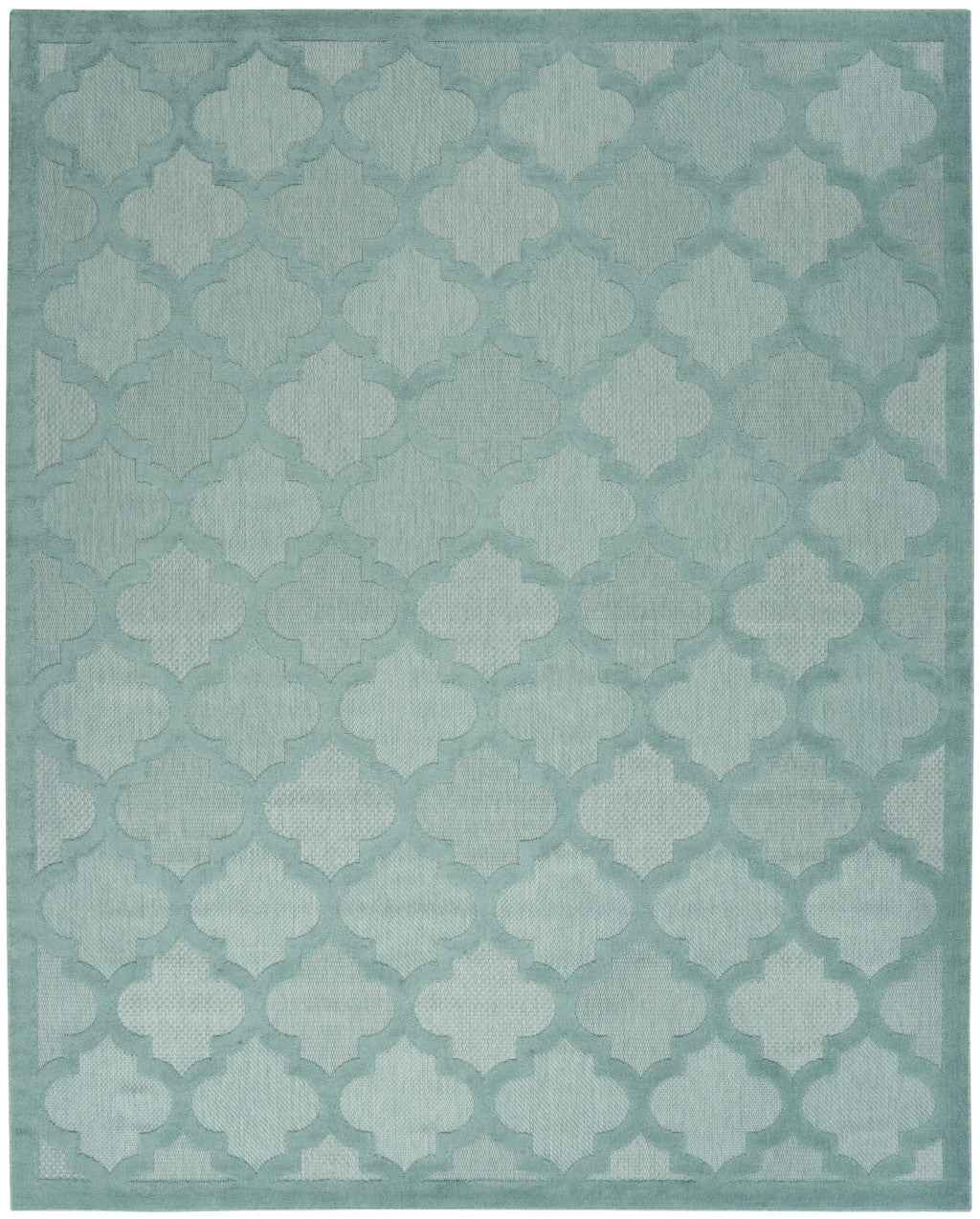 8' X 10' Aqua Indoor Outdoor Area Rug