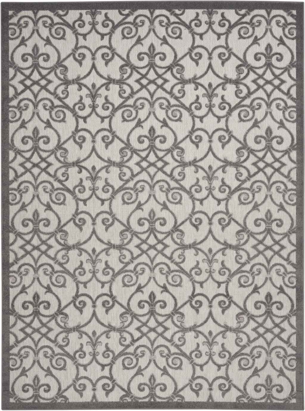 8' X 11' Gray Indoor Outdoor Area Rug