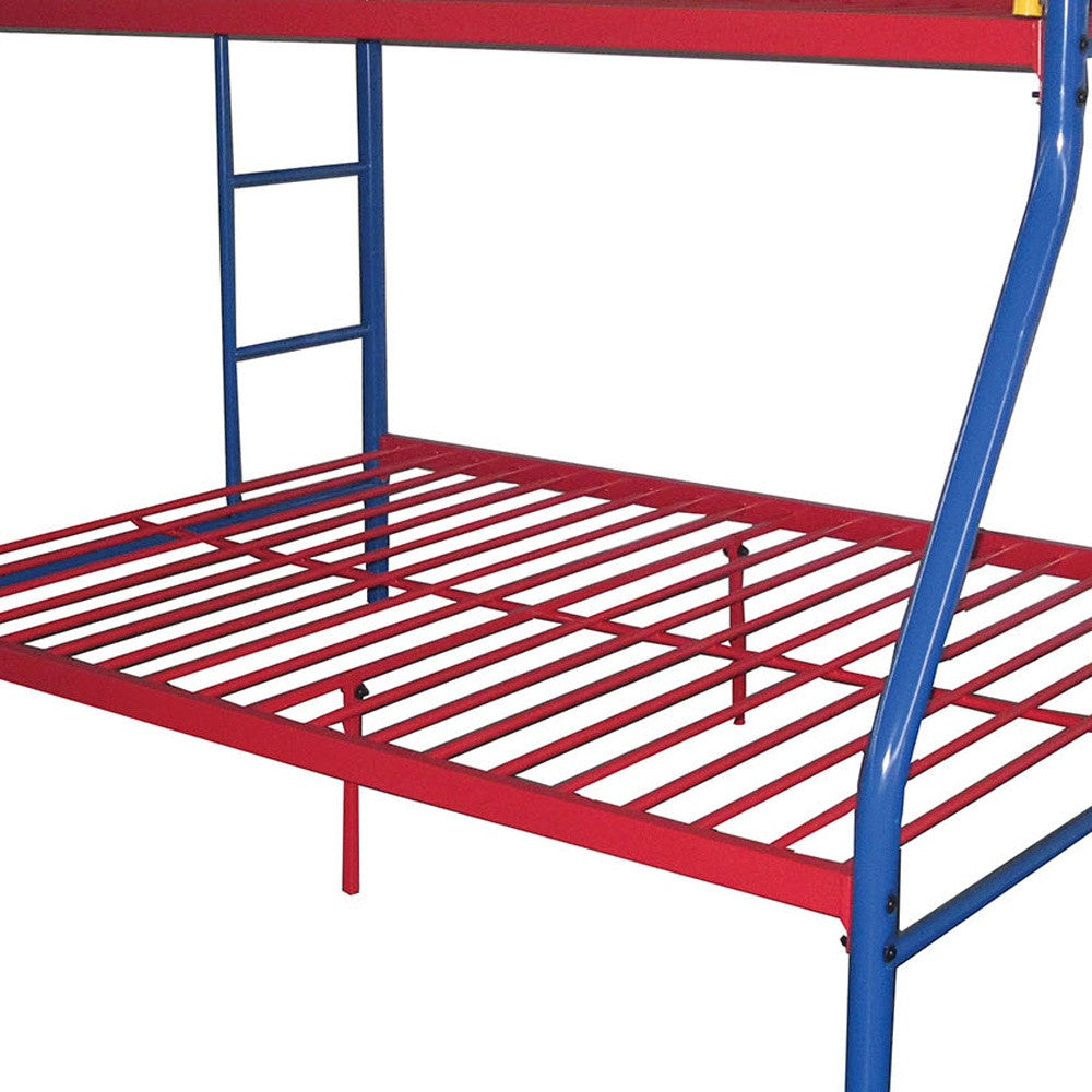 78" X 54" X 60" Twin Over Full Rainbow Metal Tube Bunk Bed - Bed & Bath