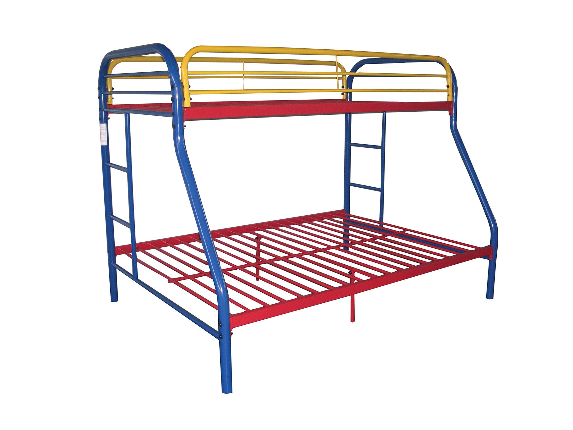 78" X 54" X 60" Twin Over Full Rainbow Metal Tube Bunk Bed - Bed & Bath
