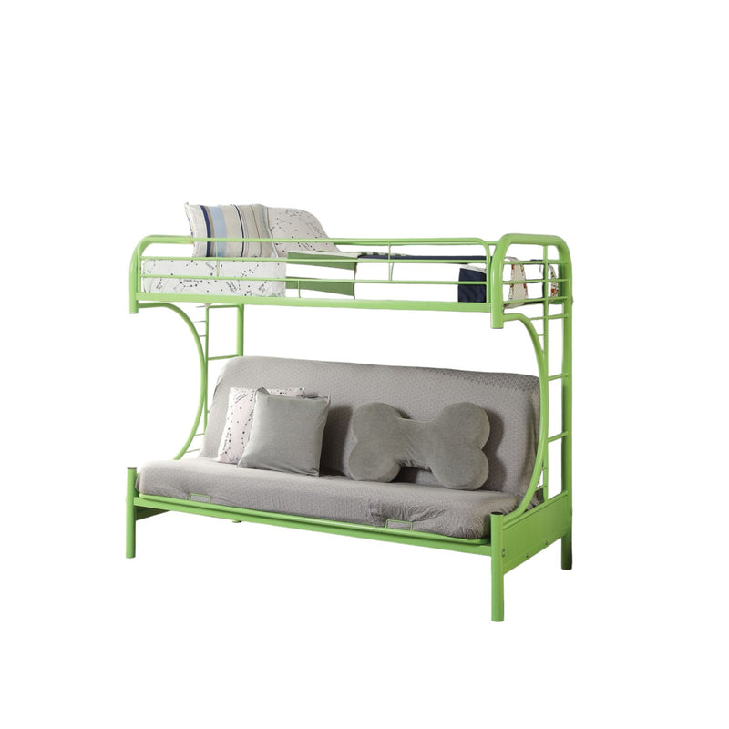 78" X 41" X 65" Twin Over Full Green Metal Tube Futon Bunk Bed - Bed & Bath