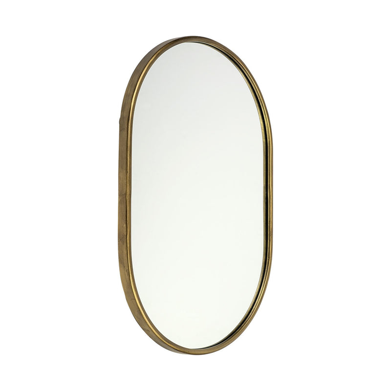 Gold Oval Accent Metal Mirror - Bed & Bath