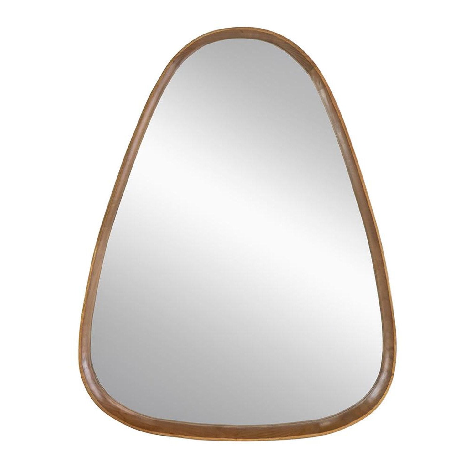 37" Brown Abstract Wood Framed Accent Mirror - Bed & Bath