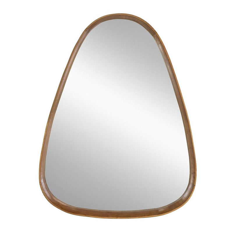 37" Brown Abstract Wood Framed Accent Mirror - Bed & Bath