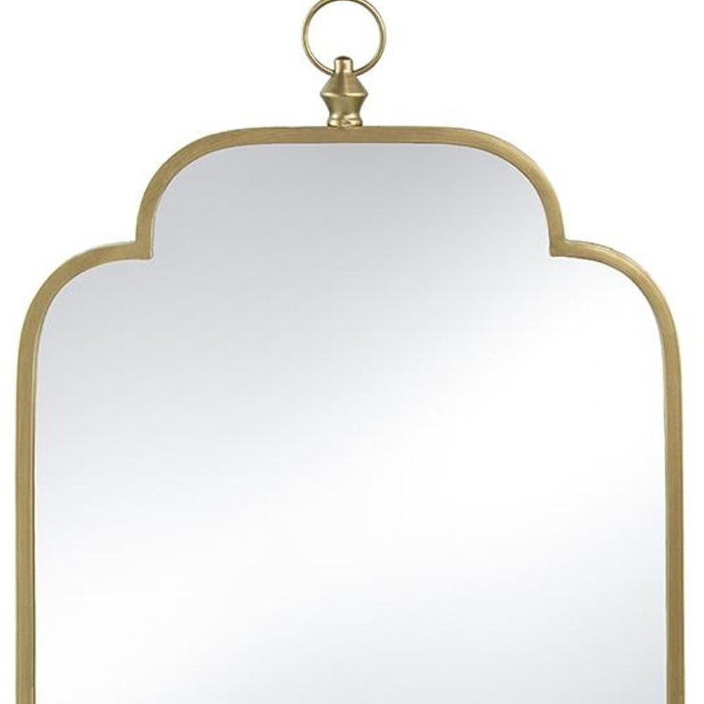 36" Gold Novelty Iron Framed Accent Mirror - Bed & Bath