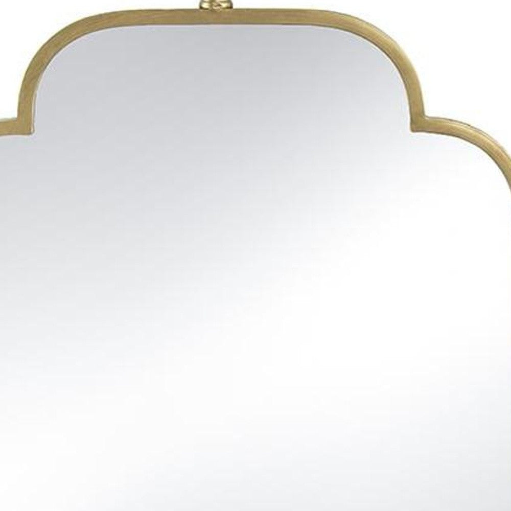 36" Gold Novelty Iron Framed Accent Mirror - Bed & Bath