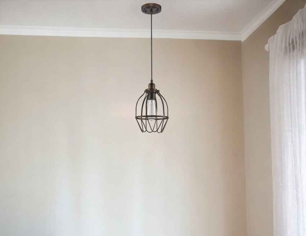 Antique Bronze Wire Pendant Hanging Light