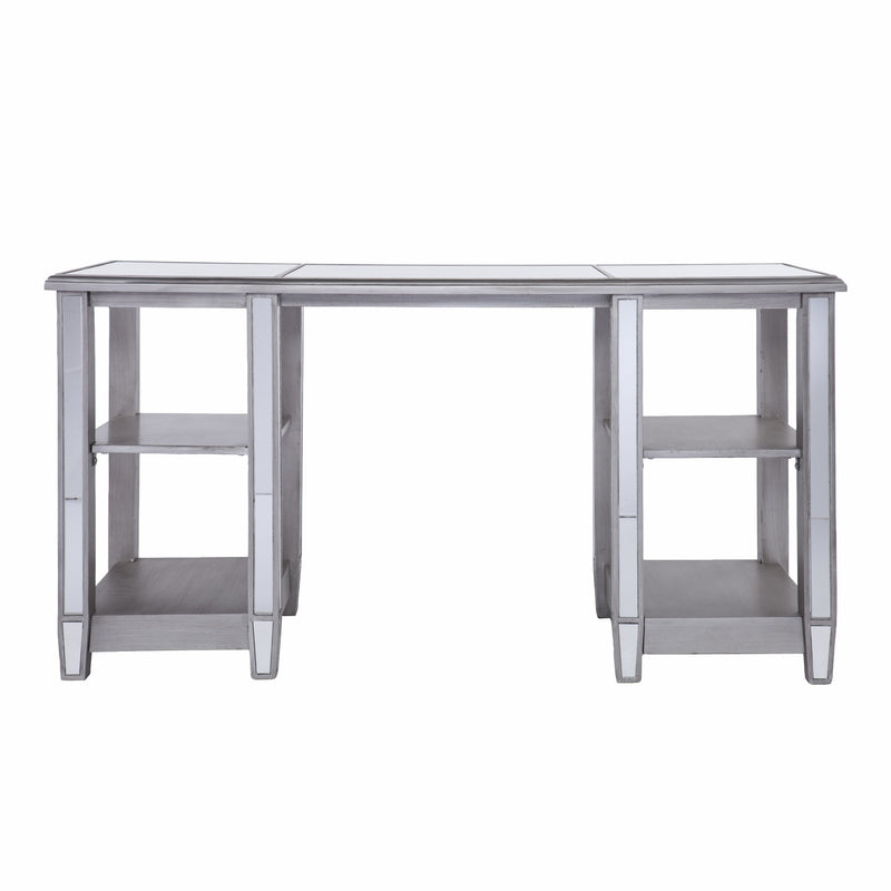 50" Silver Wood Mirrored - Office