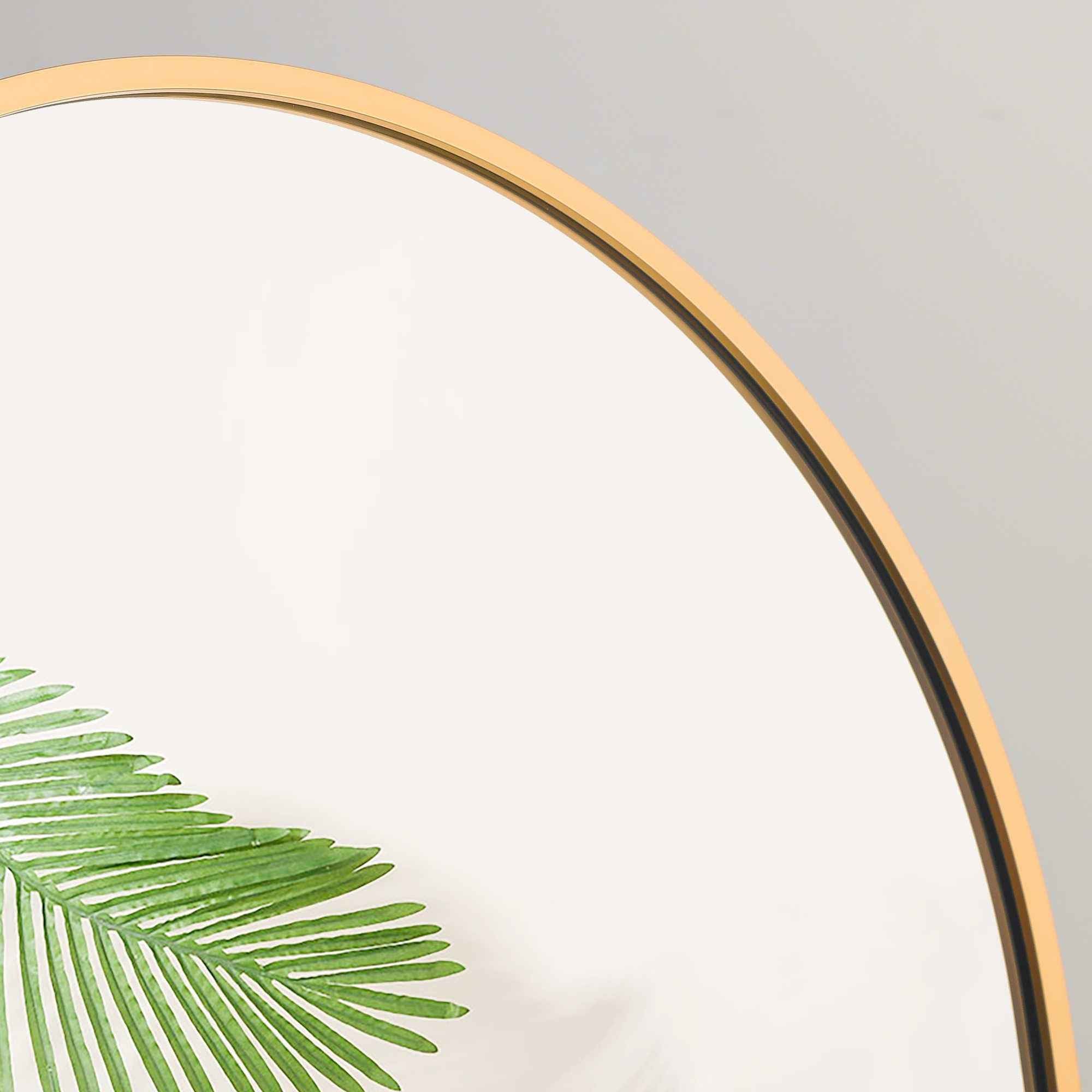 39" Gold Arch Metal Framed Bathroom Vanity Mirror