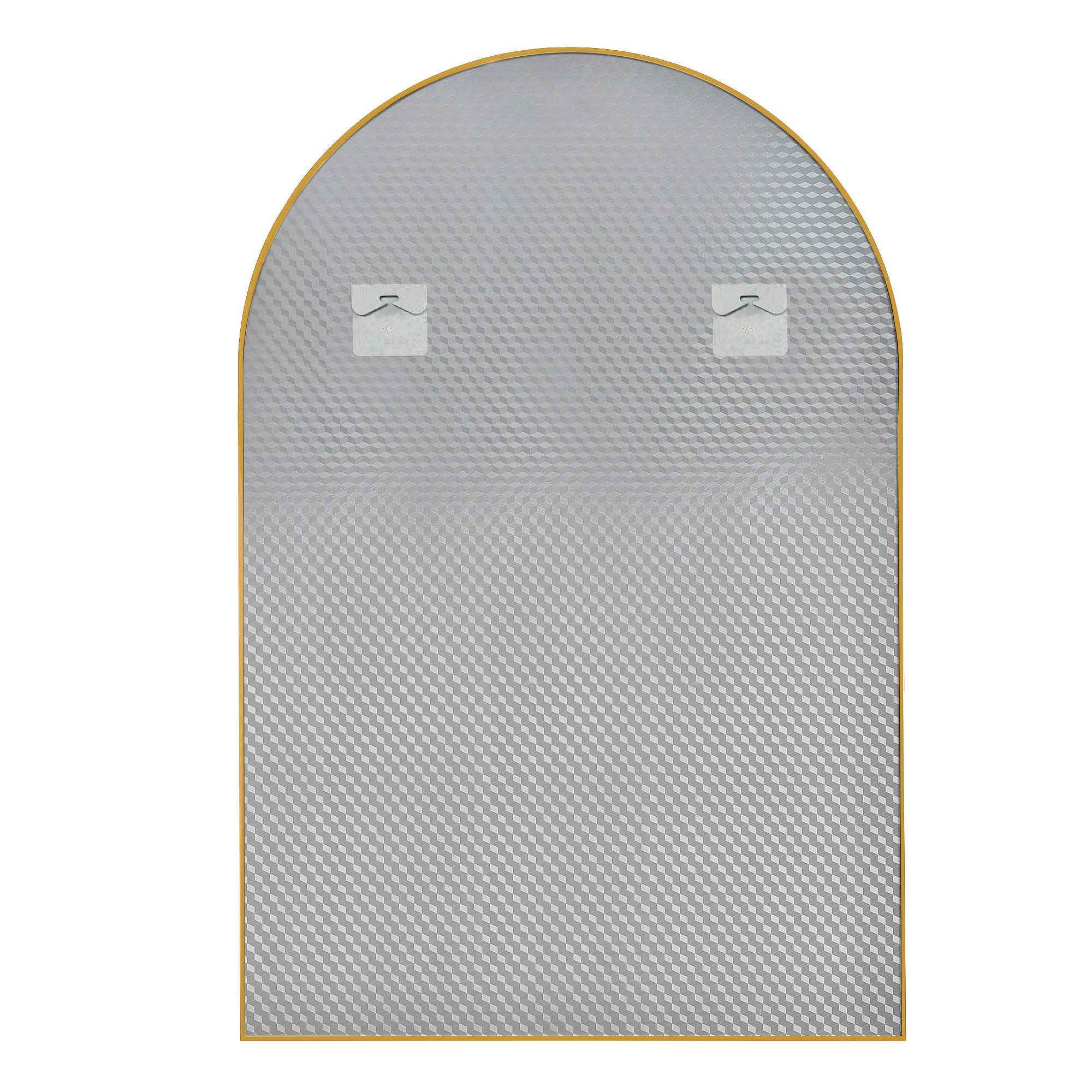 39" Gold Arch Metal Framed Bathroom Vanity Mirror