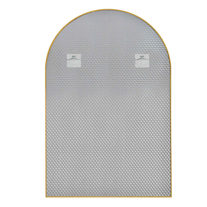 39" Gold Arch Metal Framed Bathroom Vanity Mirror