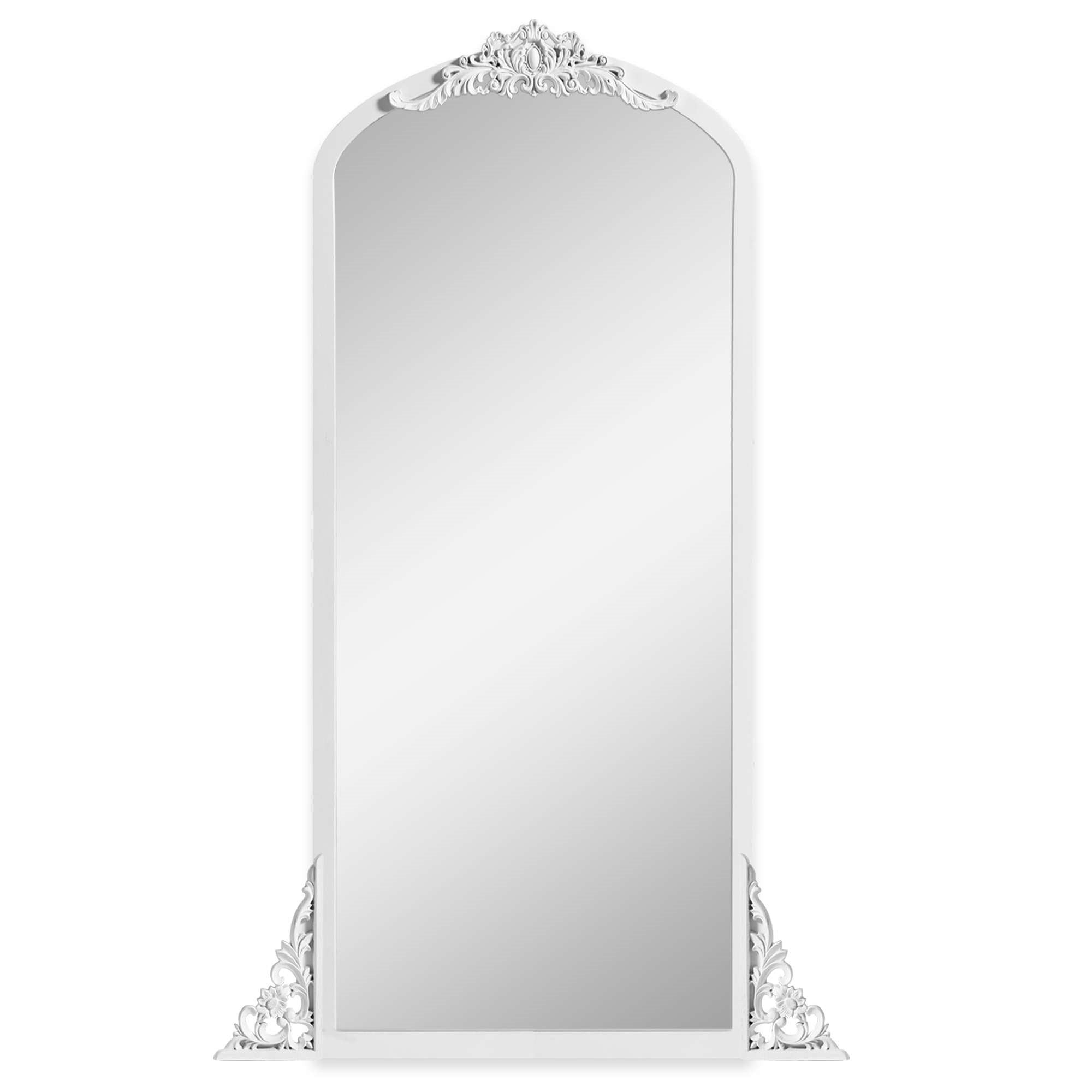 67" White Solid Wood Framed Full Length Mirror - Bed & Bath