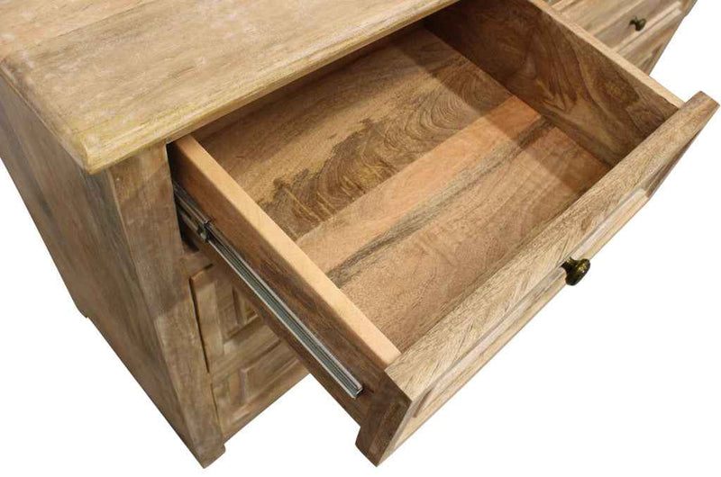 68" Natural Solid Wood Seven Drawer Dresser