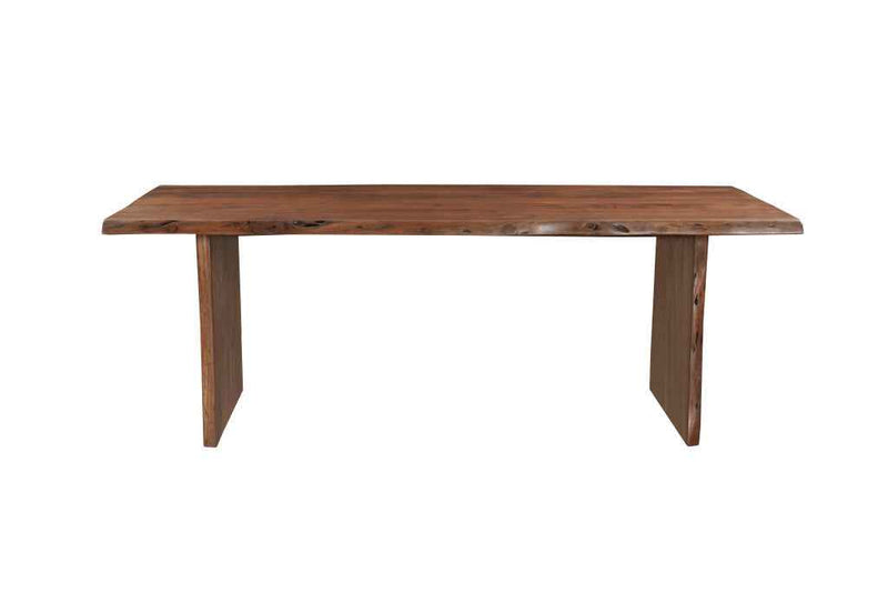 11 Piece Brown Solid Wood Dining Set with 10