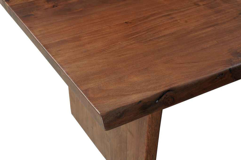 11 Piece Brown Solid Wood Dining Set with 10