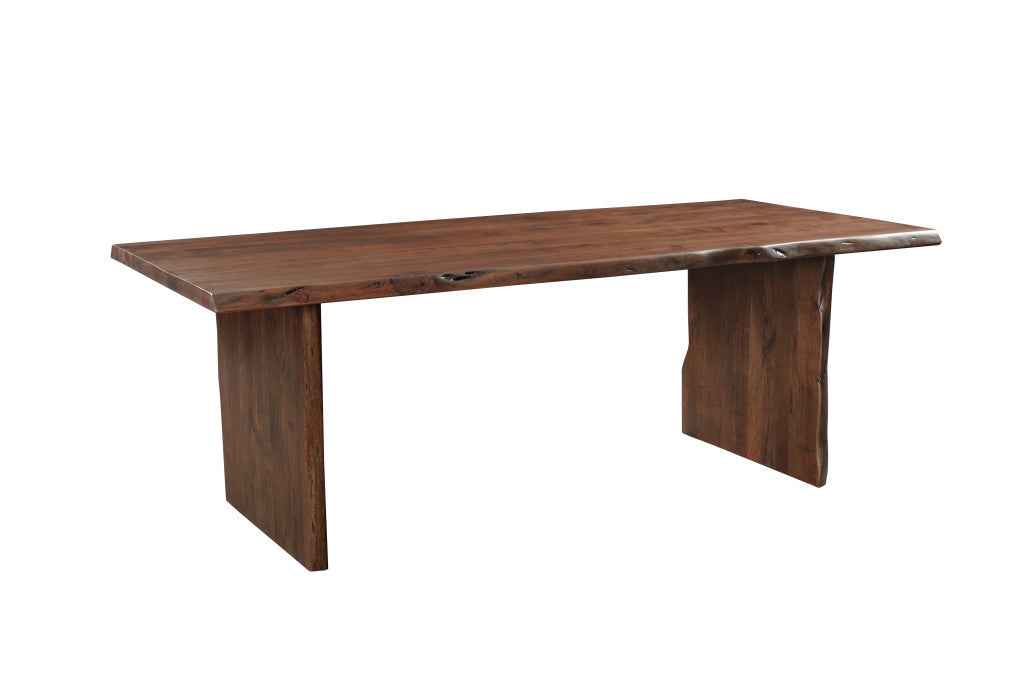 11 Piece Brown Solid Wood Dining Set with 10