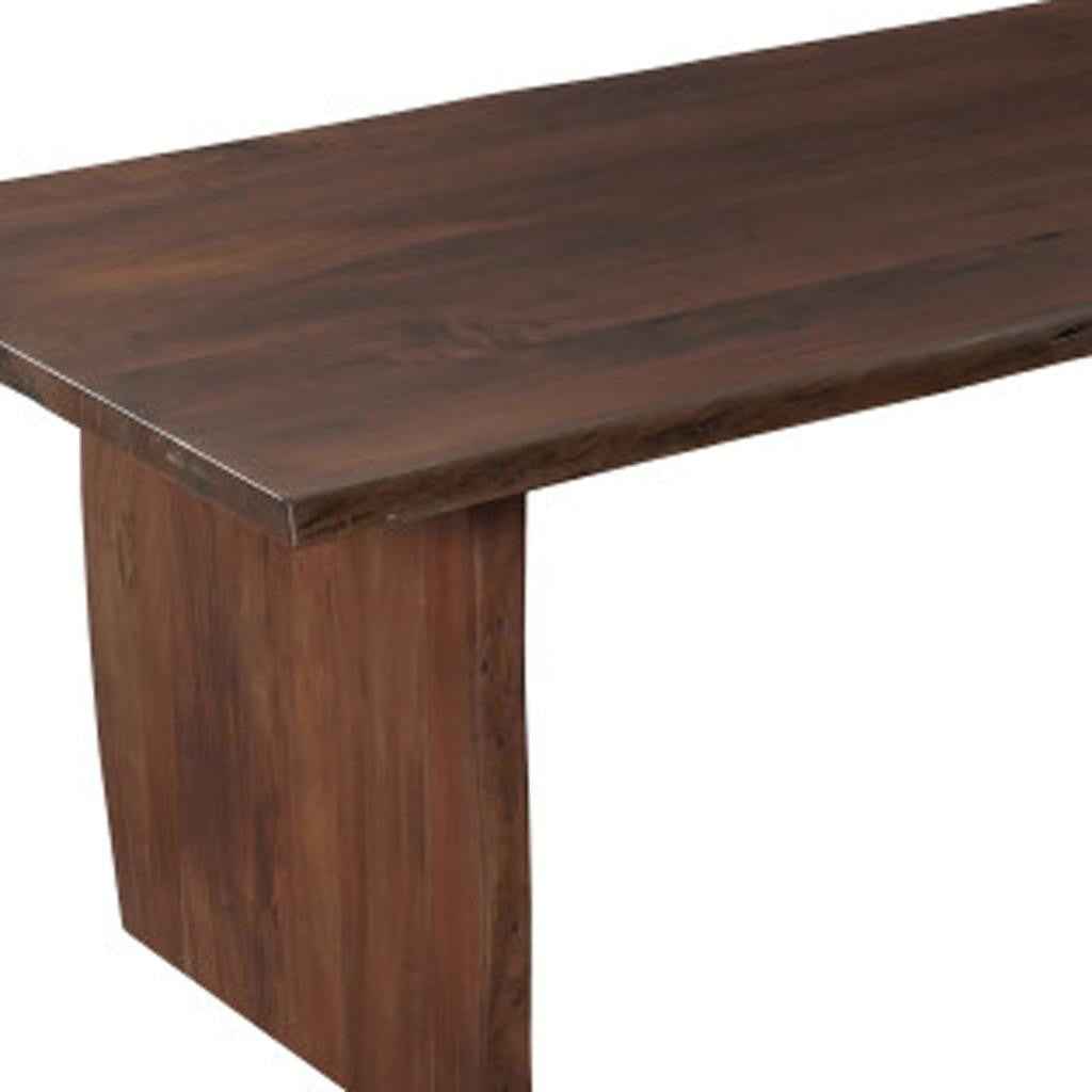 13 Piece Brown Solid Wood Dining Set with 12