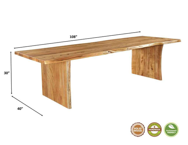 13 Piece Brown Solid Wood Dining Set with 12