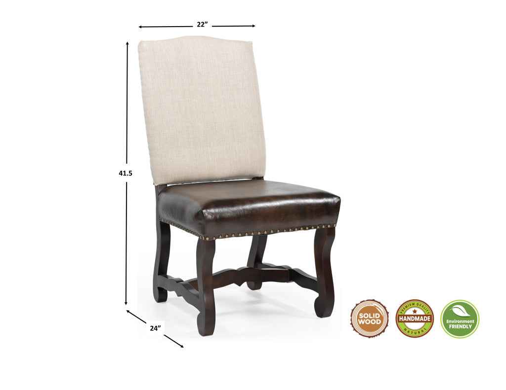 13 Piece Brown Solid Wood Dining Set with 12