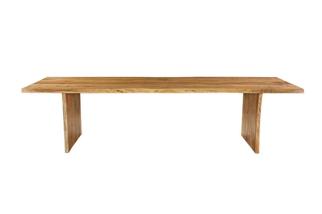 13 Piece Brown Solid Wood Dining Set with 12