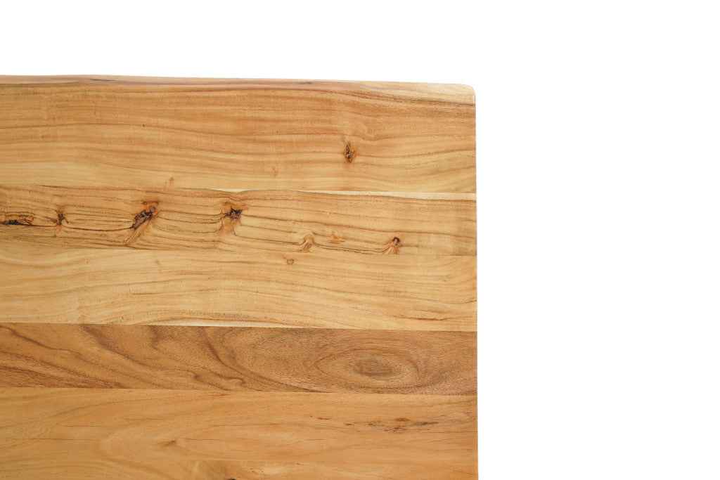 13 Piece Brown Solid Wood Dining Set with 12