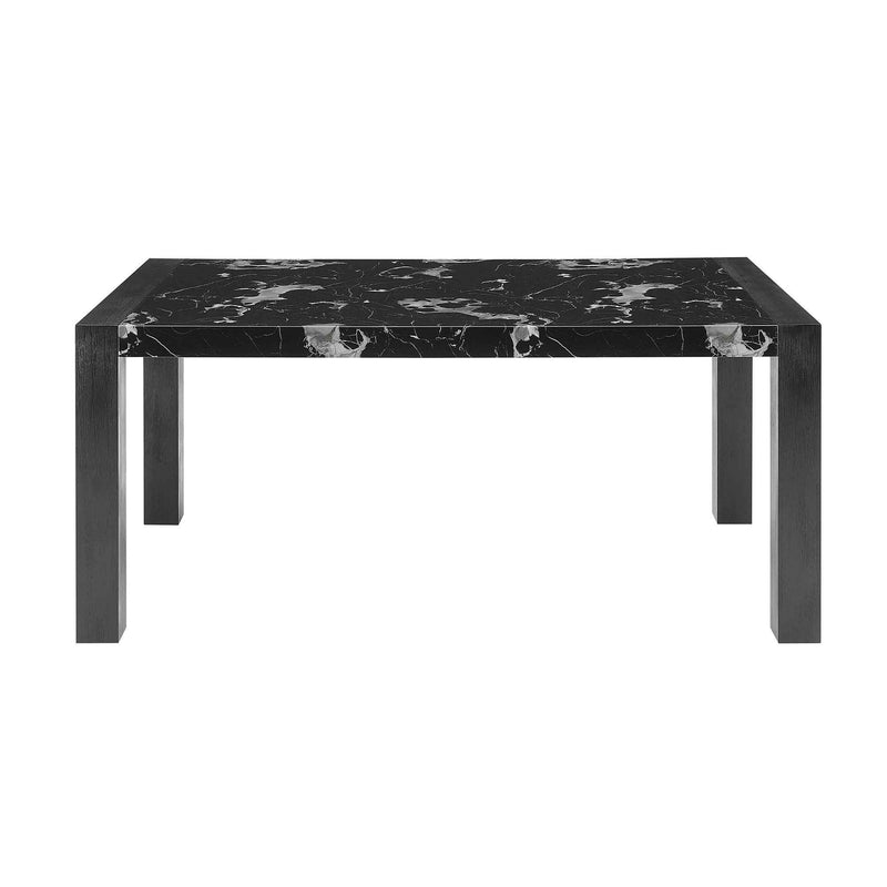 68" Black Wood Dining Table