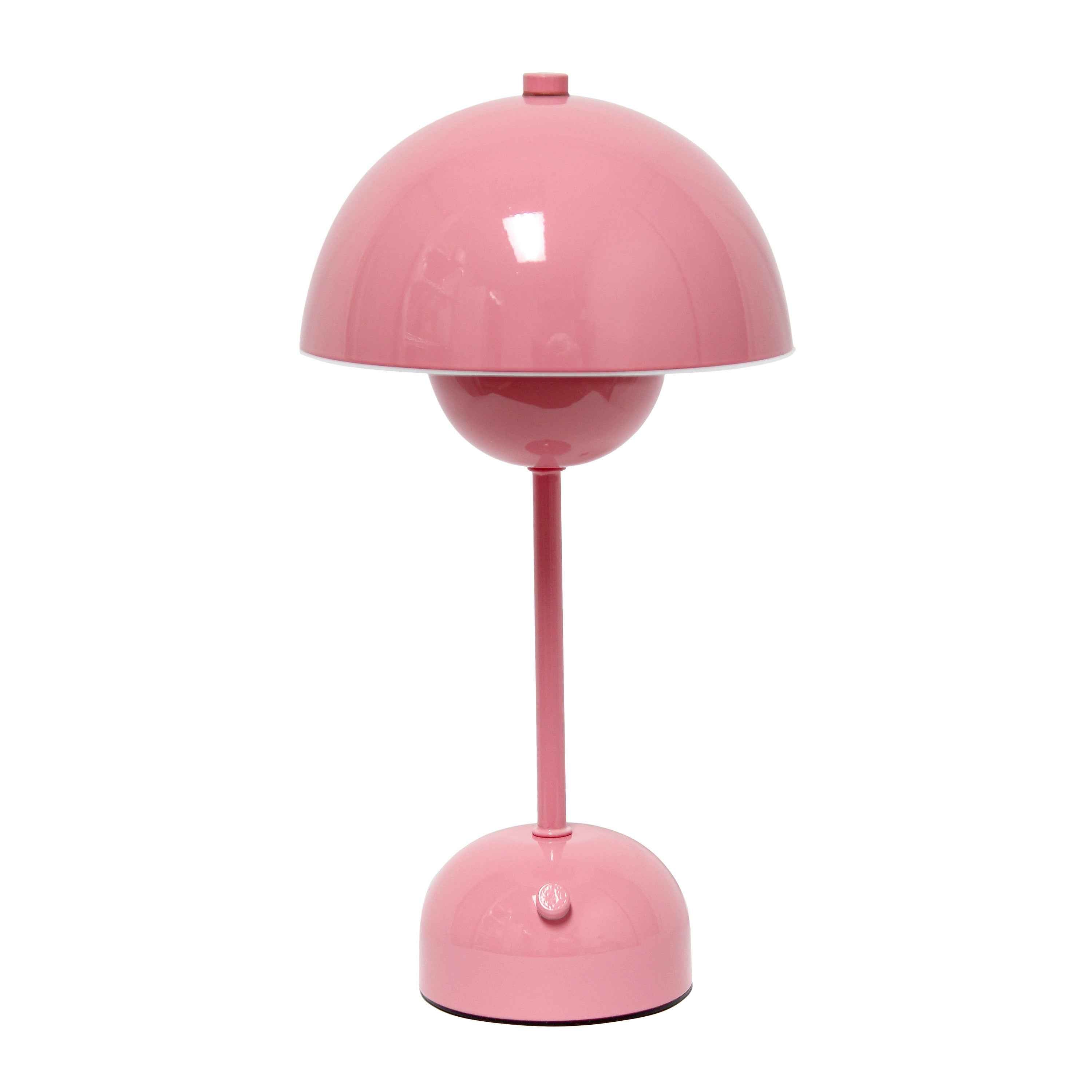 12" Light Pink Metal Table Lamp